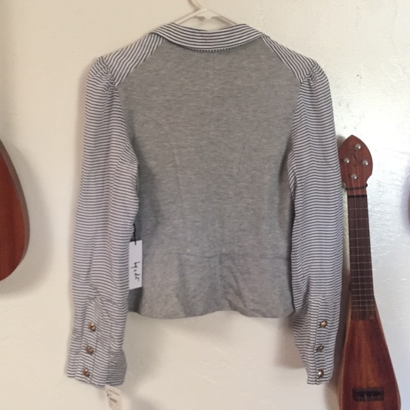 Hy & Dot Stripe Blazer NWT, Navy & White, Small - Picture 3 of 7